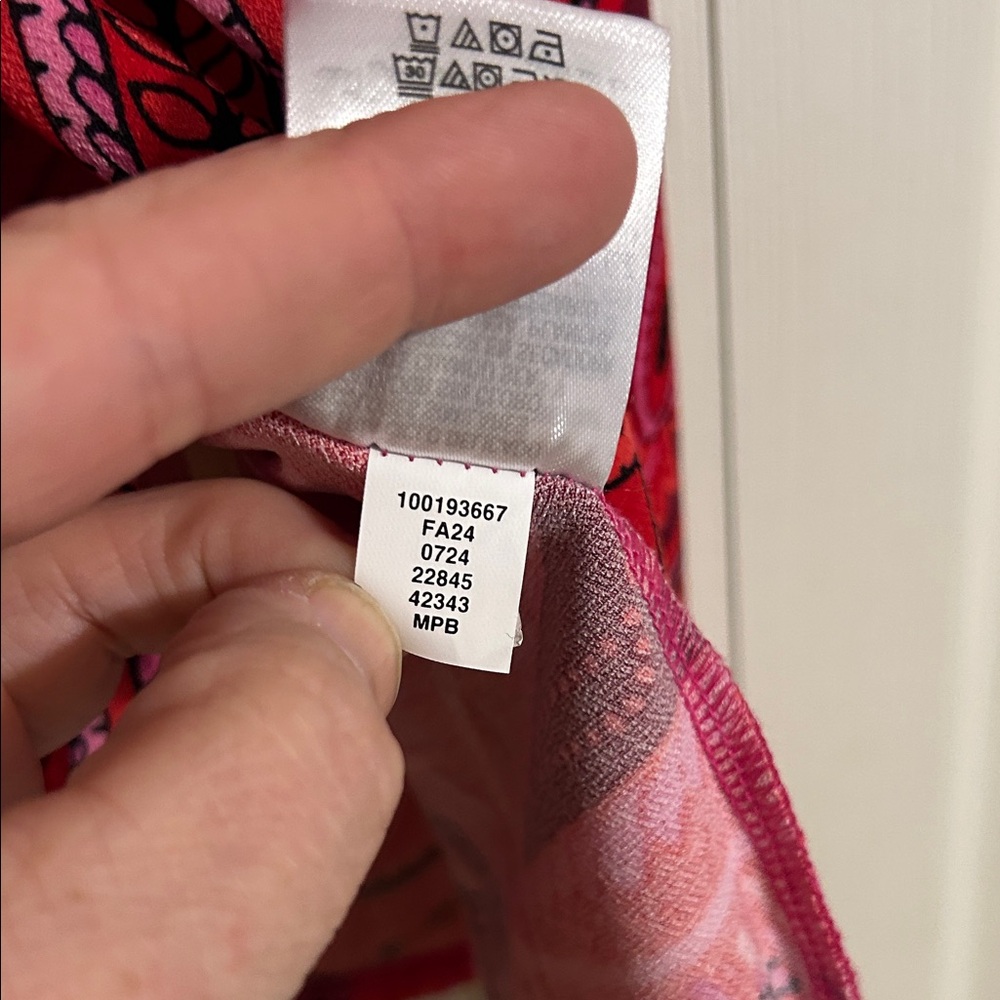 INC International Concepts Red Pink Paisley Blouse NWT 2X Stretch Pullover - Picture 7 of 10